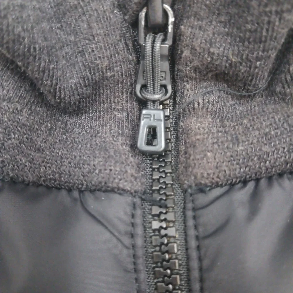 Polo Ralph Lauren Mens Hybrid Puffer Vest Black Quilted Knit 4XLT Big & Tall
